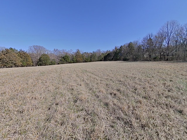 view of landscape featuring a wooded view