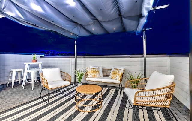 view of patio with an outdoor hangout area