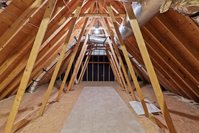 view of attic