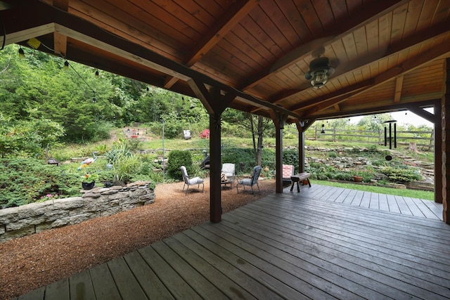 view of wooden terrace