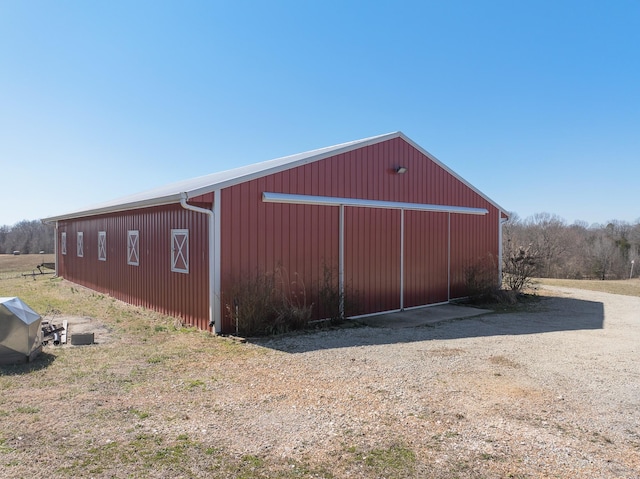 view of pole building