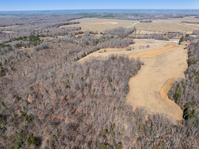 aerial view featuring a rural view