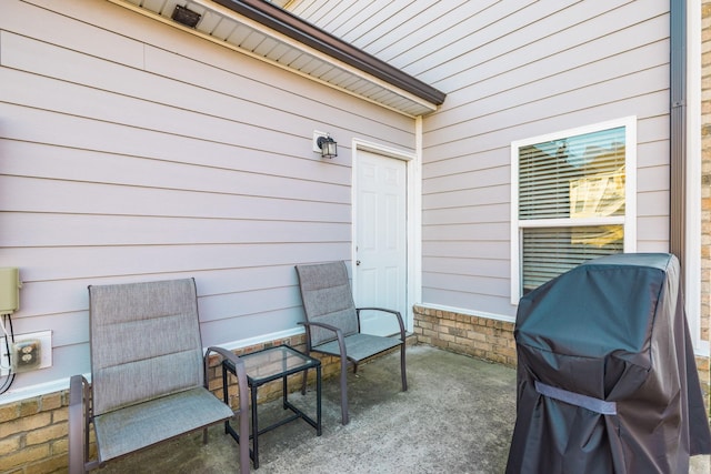 view of patio with grilling area