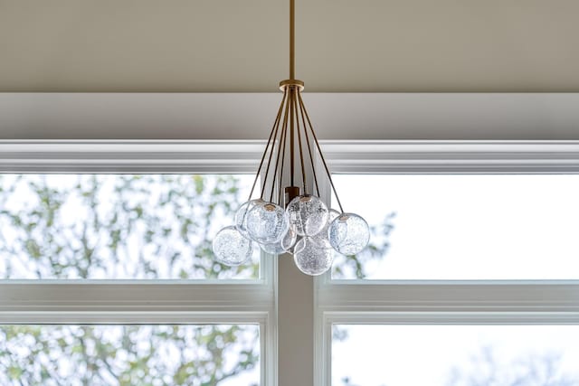 room details with a chandelier