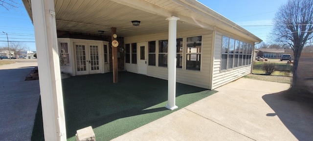 view of patio / terrace with french doors