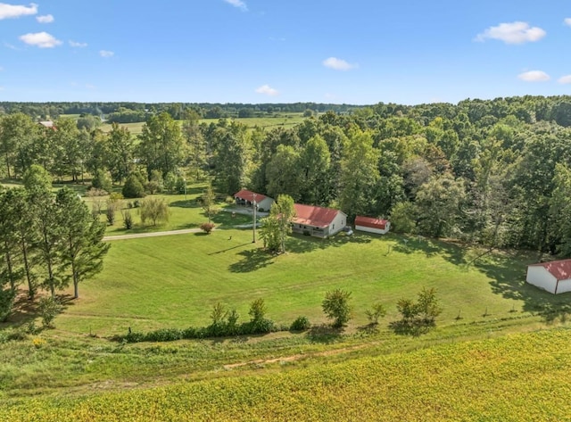 bird's eye view featuring a rural view