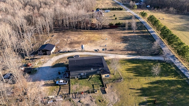 drone / aerial view featuring a rural view