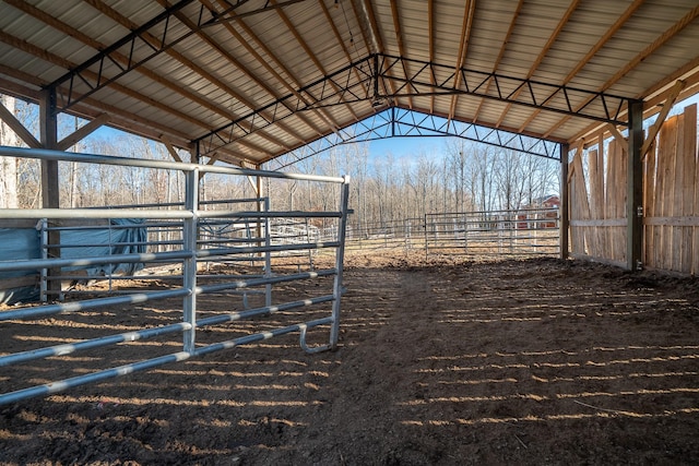 view of horse barn