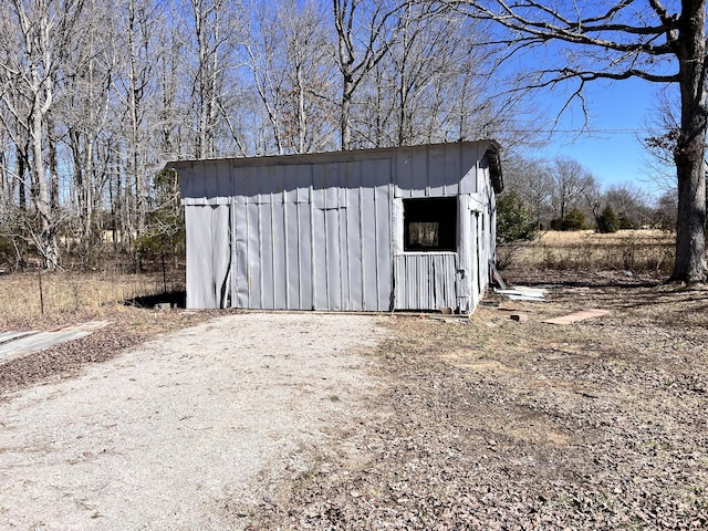 view of outbuilding with an outbuilding