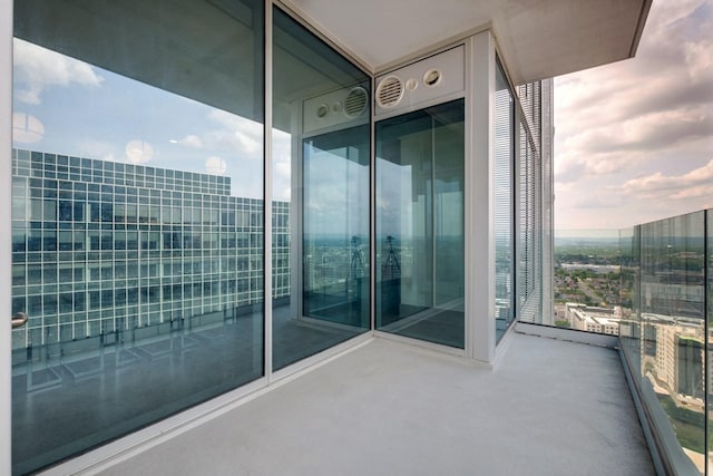 balcony with a city view