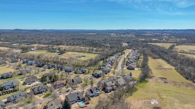 bird's eye view with a residential view