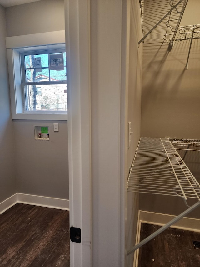 interior space featuring dark wood finished floors