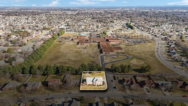 bird's eye view featuring a residential view