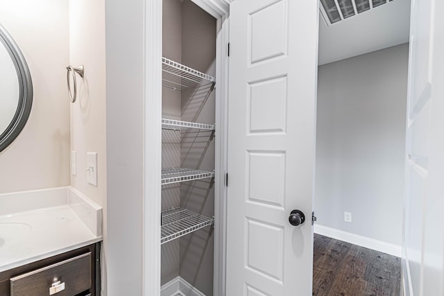 pantry featuring visible vents