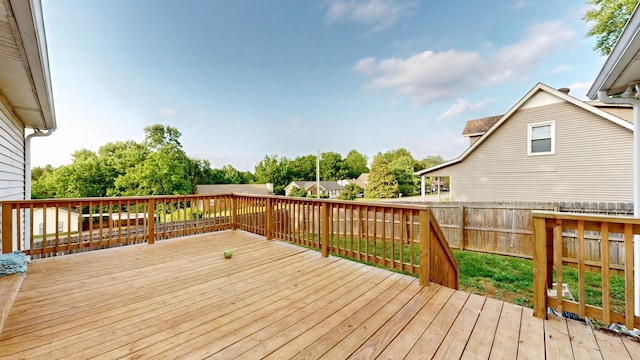 wooden deck with fence