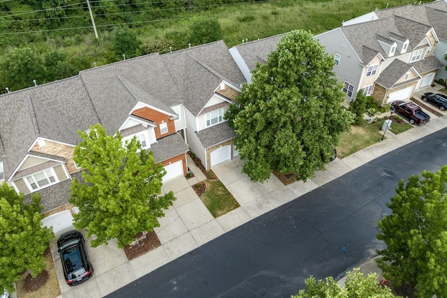 aerial view featuring a residential view