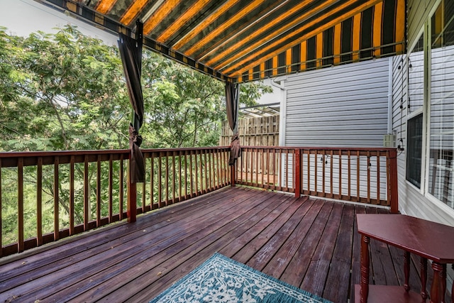 view of wooden deck