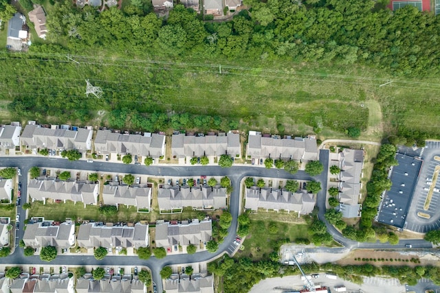 aerial view with a residential view