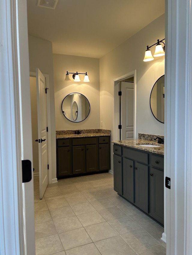 1012 Wooden Gate Dr, Franklin, TN 37064 - full bath featuring tile patterned floors and two vanities