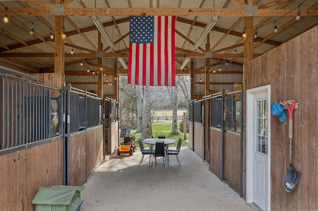 view of horse barn