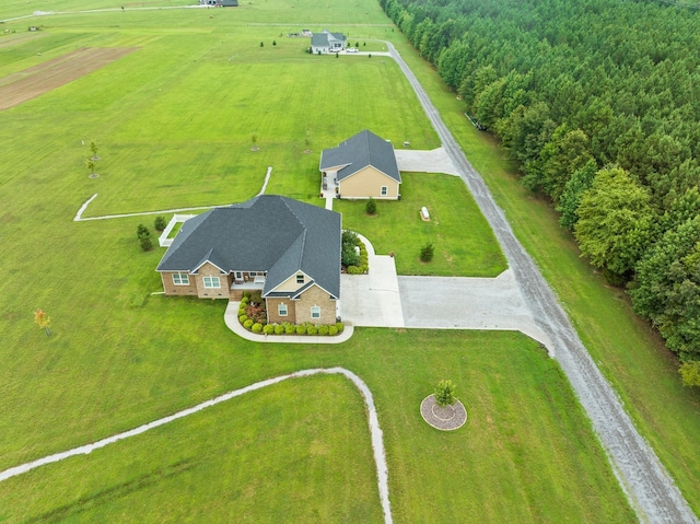 bird's eye view featuring a rural view