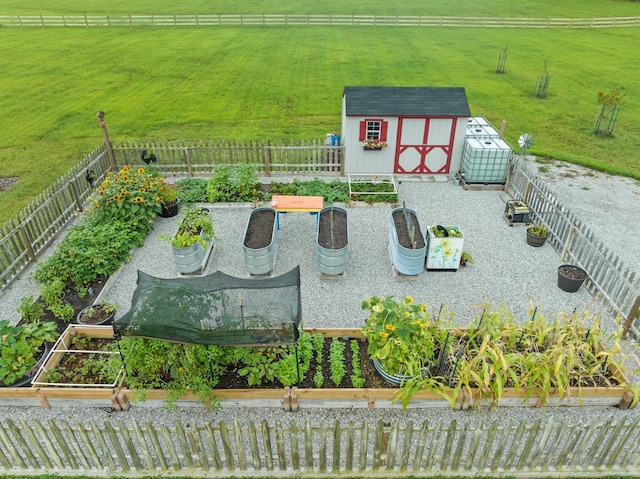 bird's eye view featuring a rural view