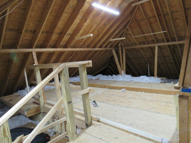 view of attic