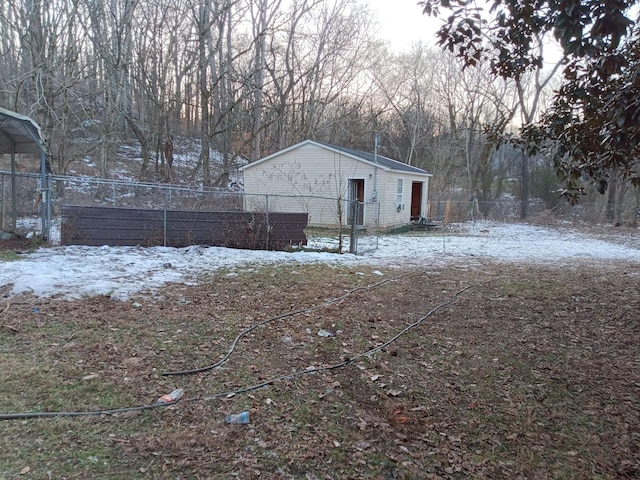 exterior space with fence