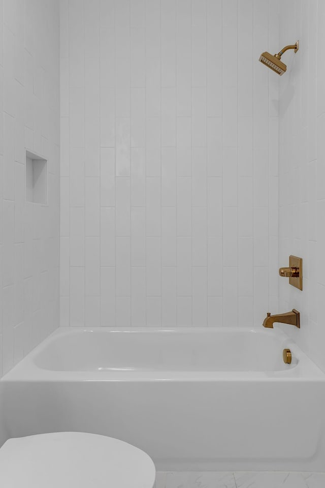 full bath with tub / shower combination and toilet