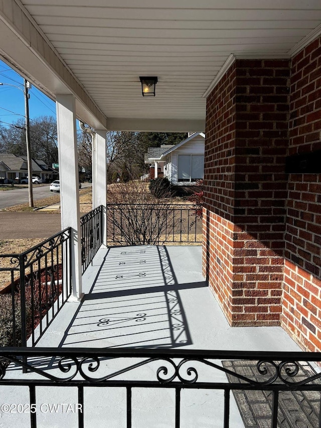 view of patio featuring covered porch