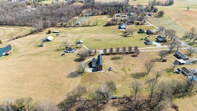 aerial view with a rural view