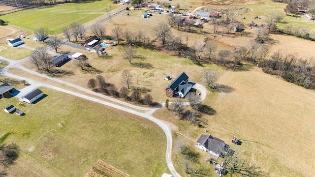 drone / aerial view featuring a rural view