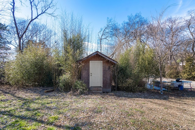 view of shed