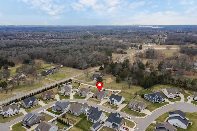 bird's eye view featuring a residential view