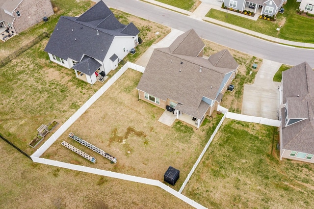 aerial view with a residential view