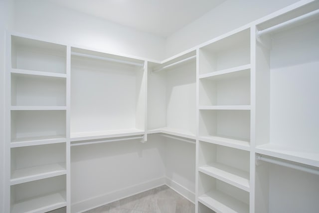 view of walk in closet