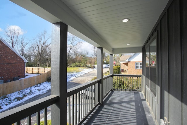 balcony with a porch