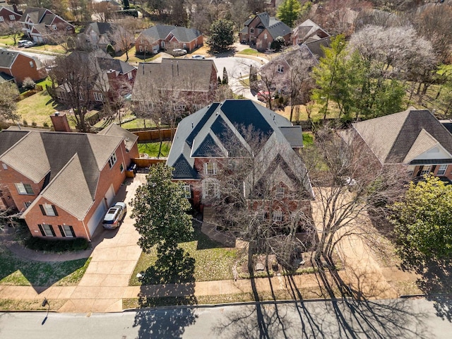 drone / aerial view with a residential view