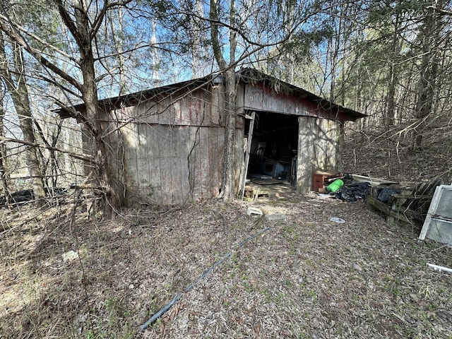 view of pole building