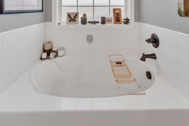 interior details featuring a garden tub