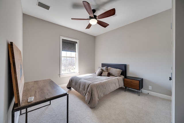305 Seven Springs Way Unit 401, Brentwood, TN 37027 - bedroom featuring baseboards, ceiling fan, visible vents, and light colored carpet