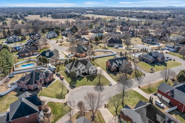 bird's eye view featuring a residential view