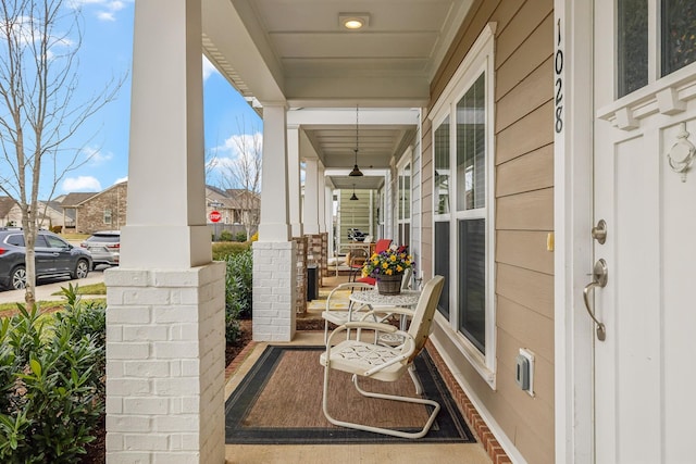 view of patio / terrace featuring covered porch