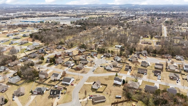 drone / aerial view with a residential view