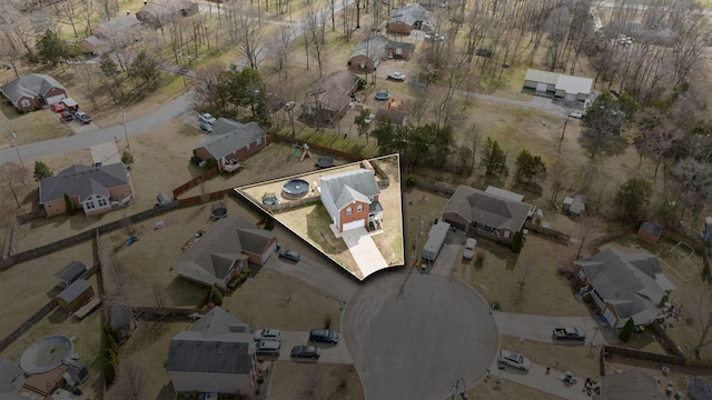 drone / aerial view featuring a residential view