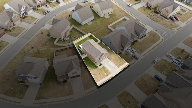 birds eye view of property featuring a residential view