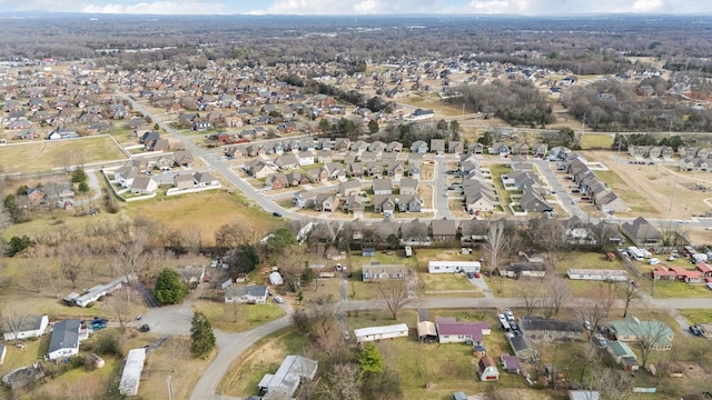 aerial view with a residential view