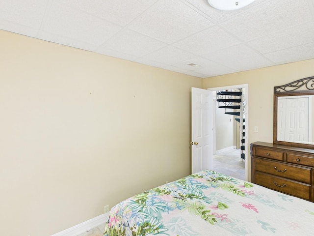 bedroom with baseboards