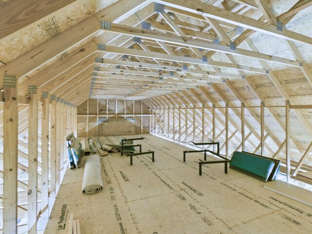 view of attic