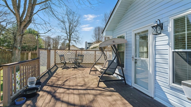 view of wooden deck